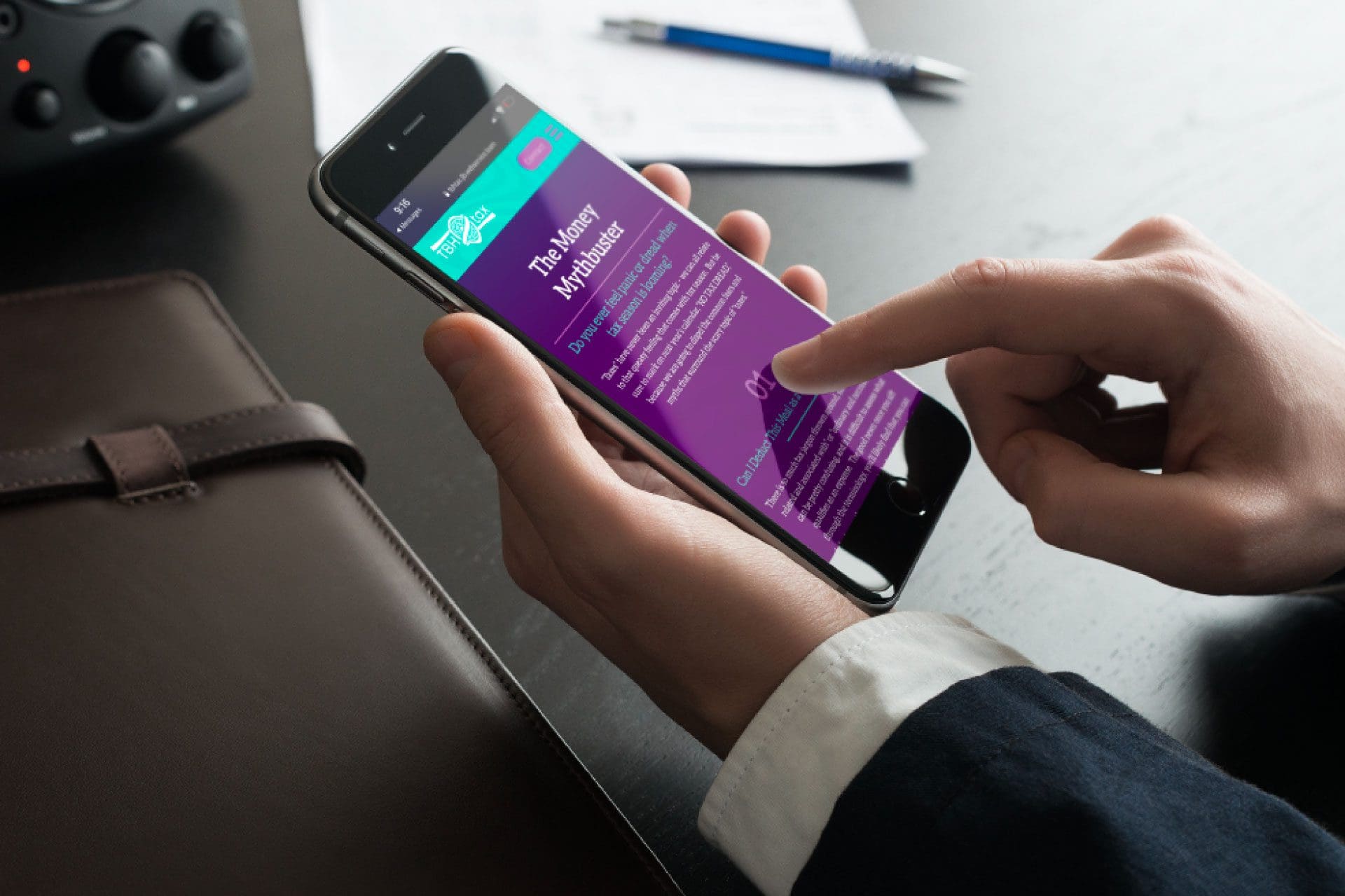 consumer scrolling through a web design from the best web design company in nashville tn