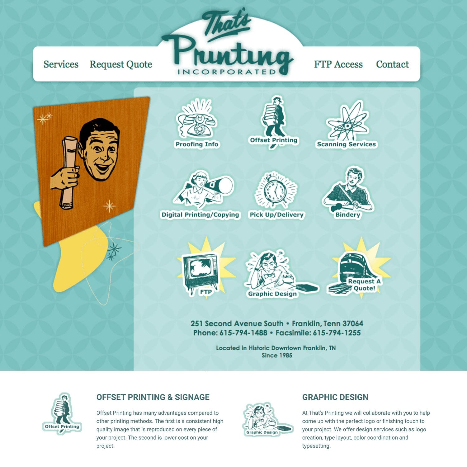 printing business and service website - JLB, Best Web Design and Web Development Company in Nashville, Brentwood, and Franklin