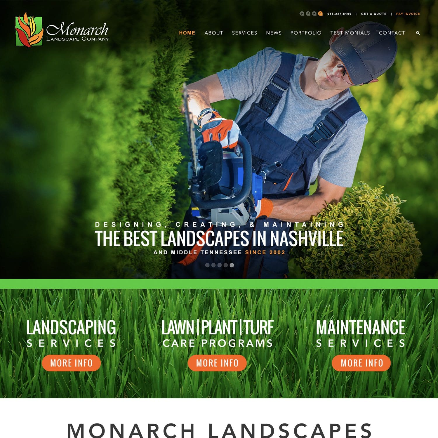 landscape service website - JLB, Best Web Design and Web Development Company in Nashville, Brentwood, and Franklin