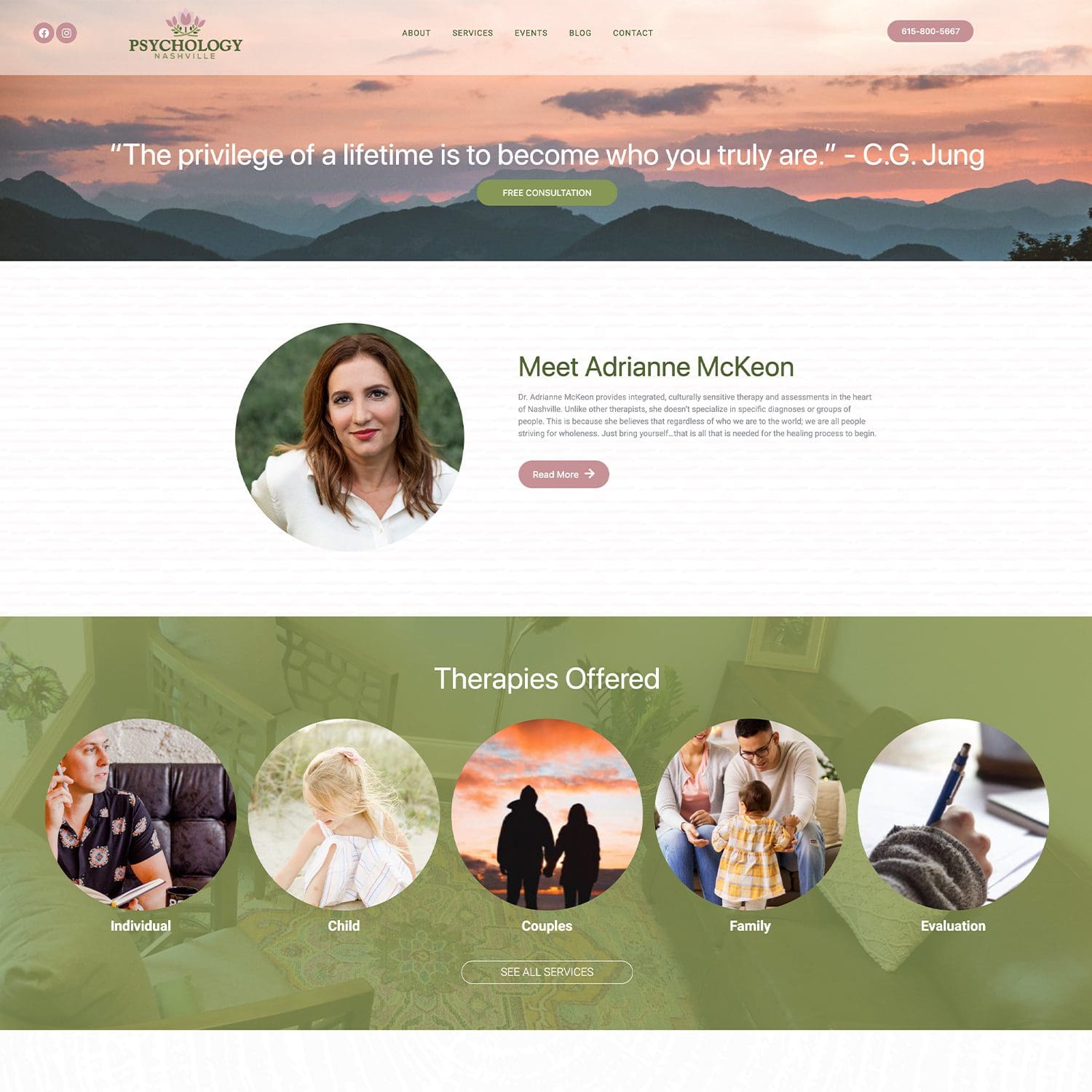 psychology healthcare services website - JLB, Best Web Design and Web Development Company in Nashville, Brentwood, and Franklin