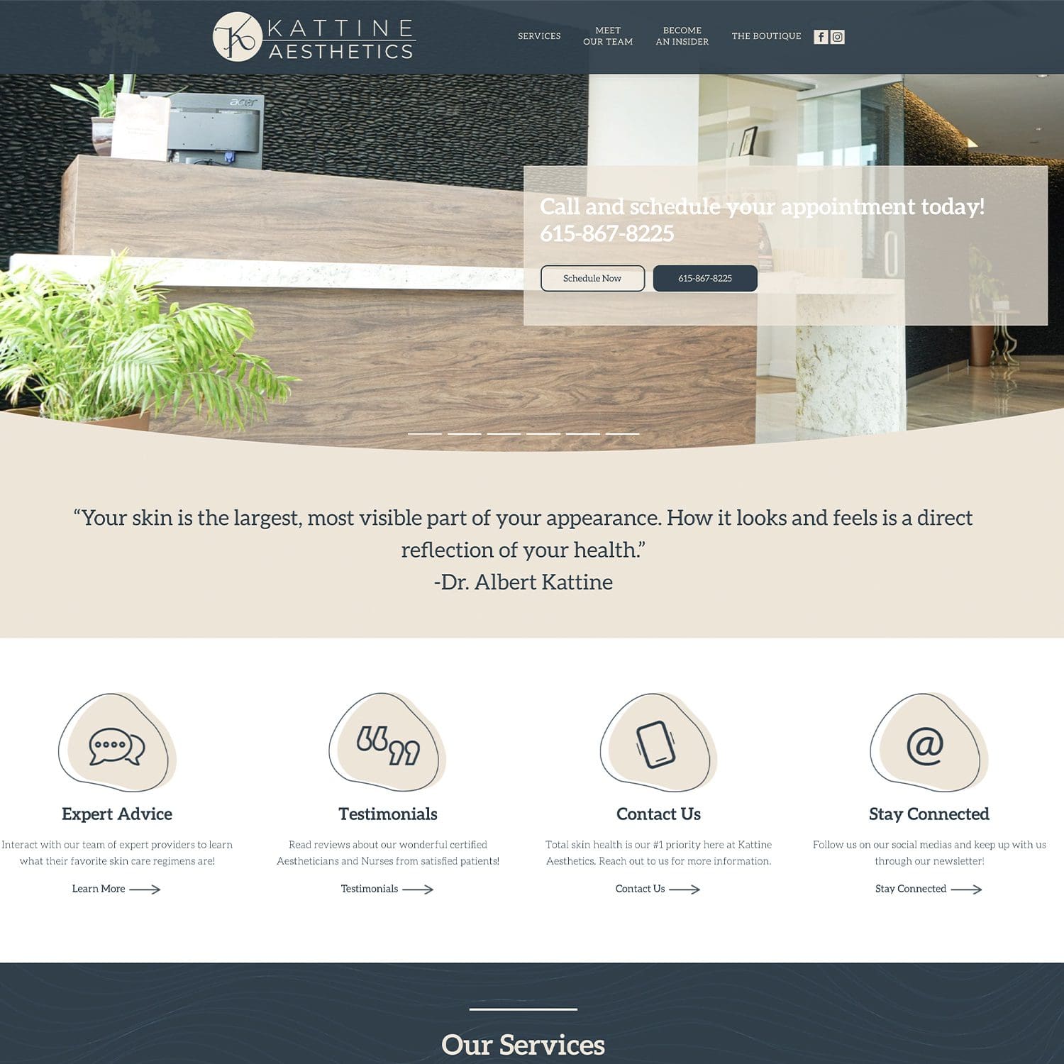 dermatology and healthcare website - JLB, Best Web Design and Web Development Company in Nashville, Brentwood, and Franklin