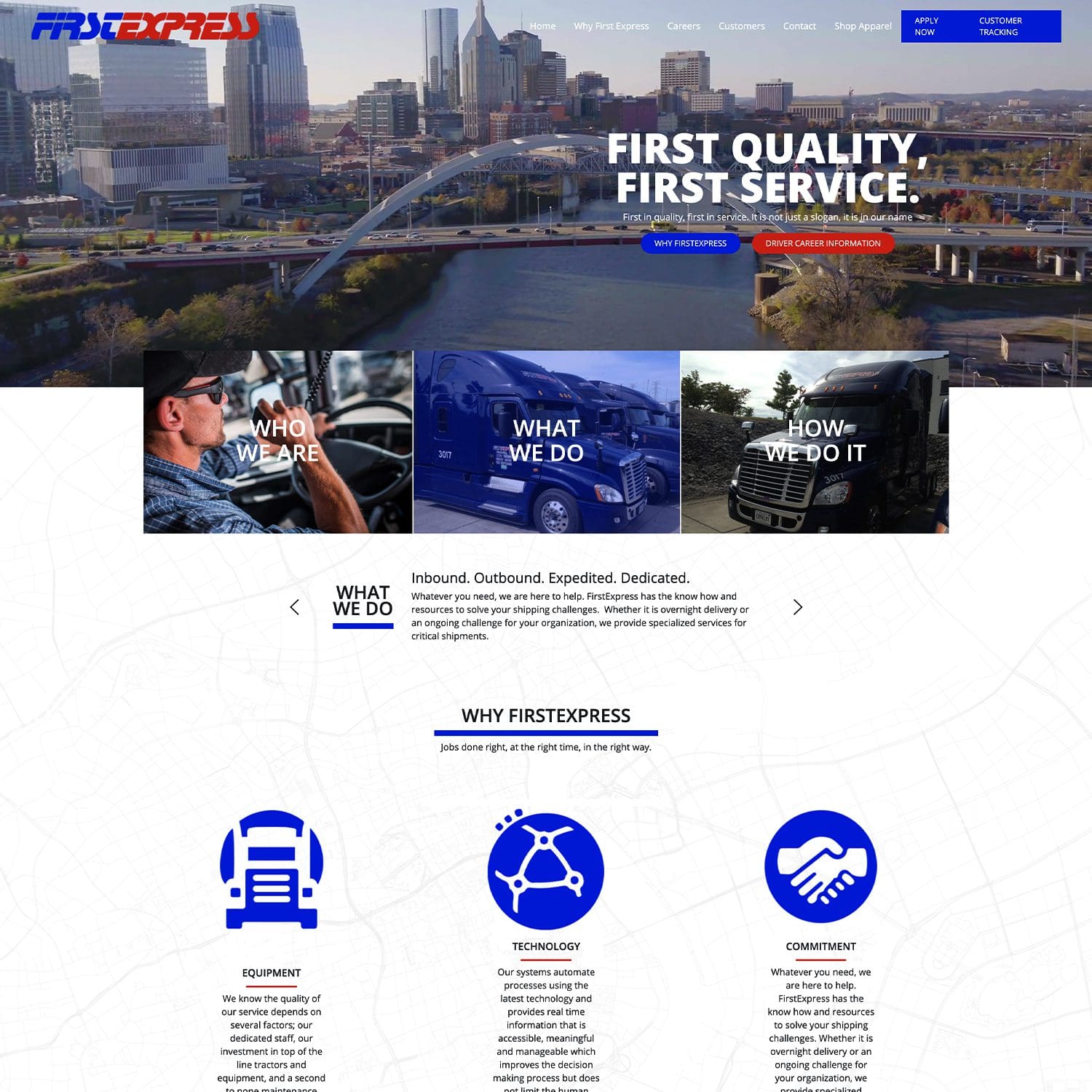 express trucking website - JLB, Best Web Design and Web Development Company in Nashville, Brentwood, and Franklin