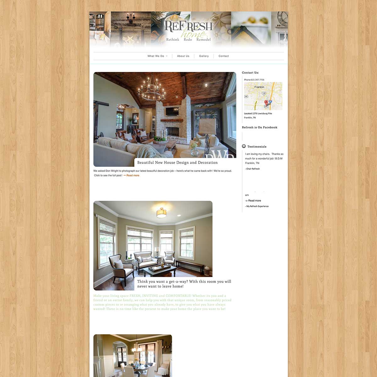 refresh home website before nashville web designers worked together to recreate it to include digital marketing and seo support