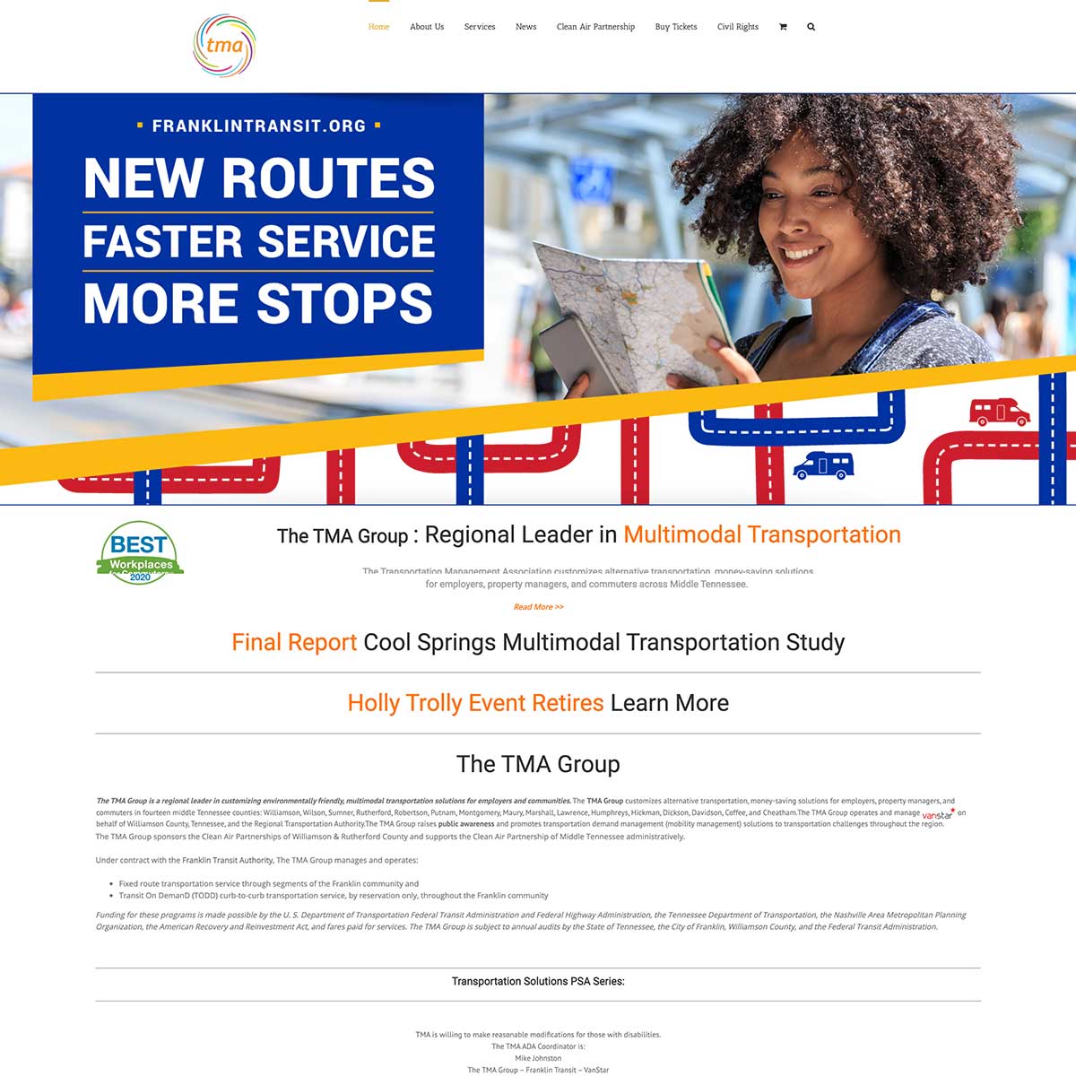 tma group website after nashville web designers worked together to recreate it to include digital marketing seo support