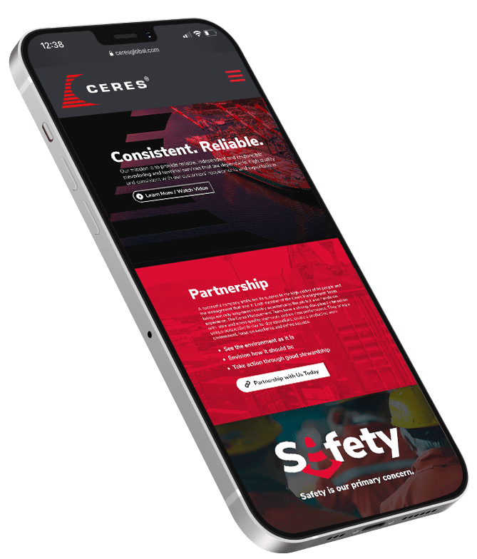 mobile design of a brand new website for a client in franklin from the best web design company
