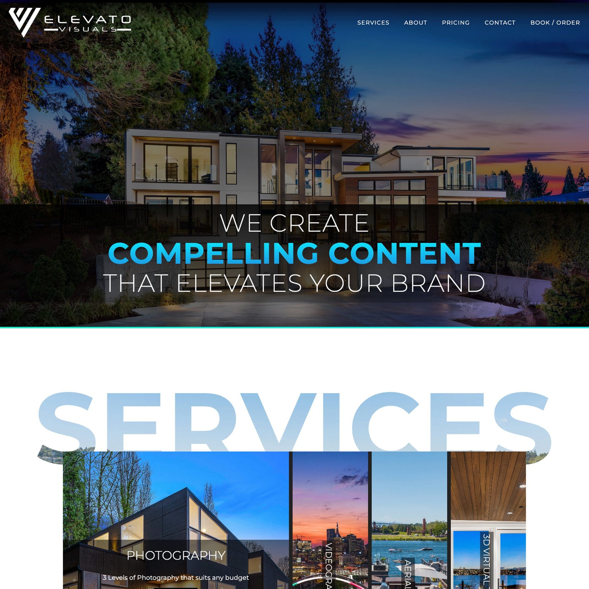 Nashville Web Design Inspo - Elevato Homepage