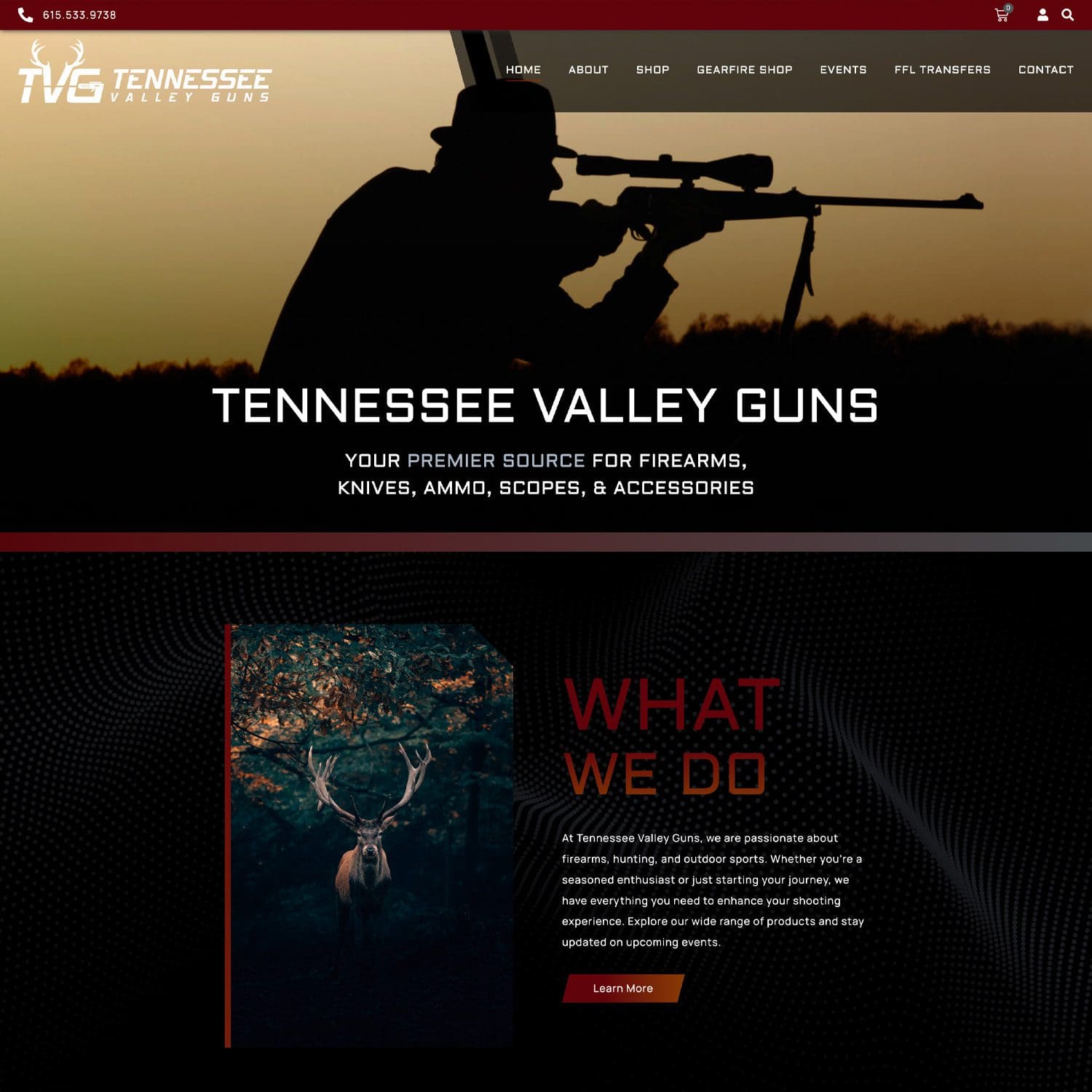 TN VALLEY GUNS | Nashville TN Website Design